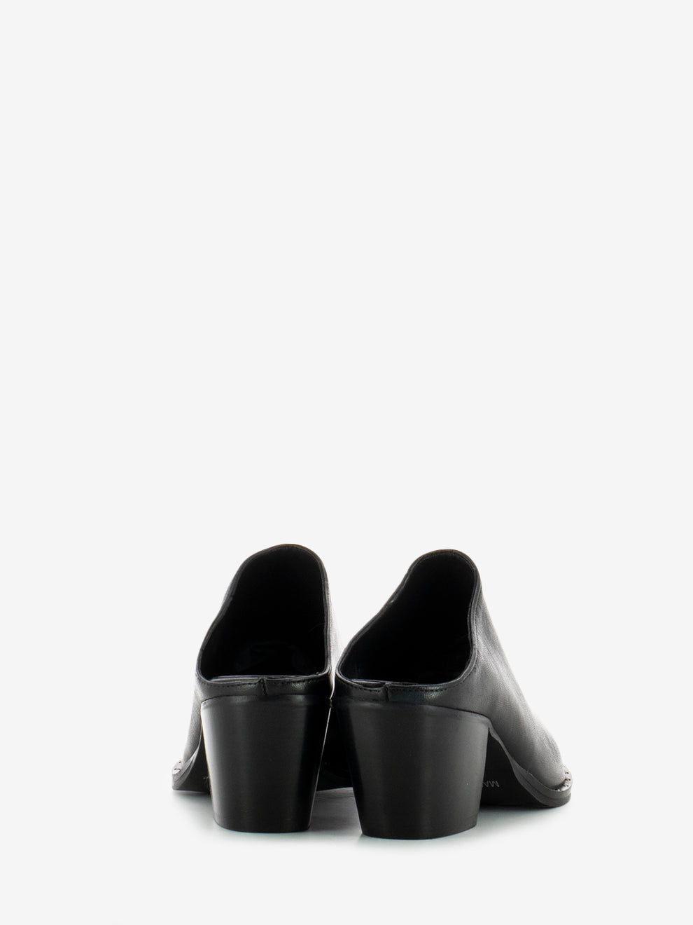 Marion leather clog with studs black