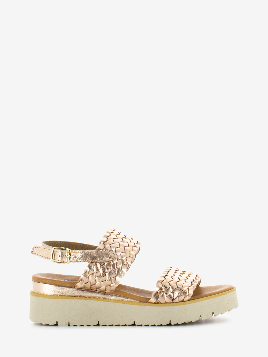Copper Braided Strap Sandals