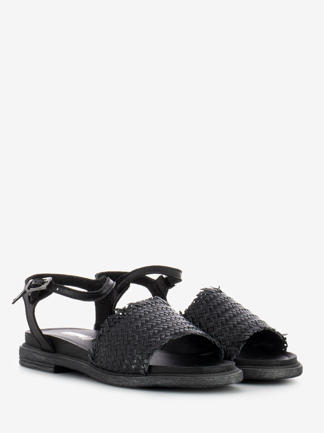 Black Braided Band Sandals