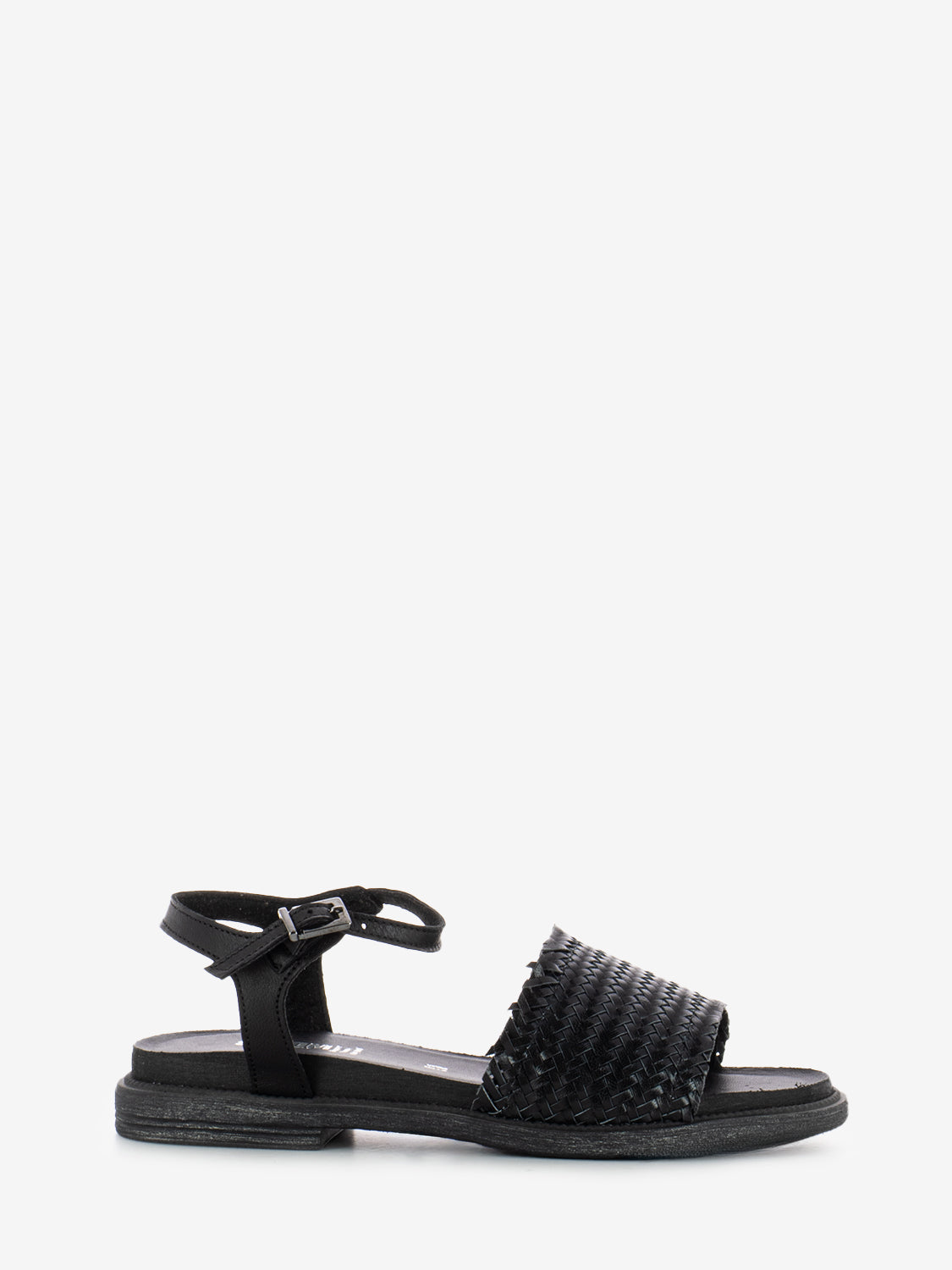 Black Braided Band Sandals
