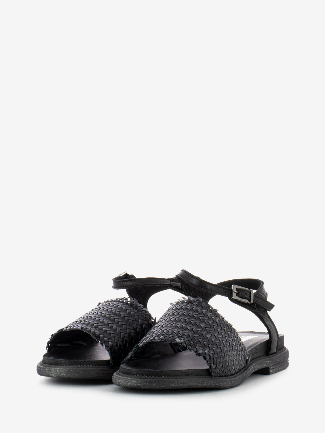 Black Braided Band Sandals