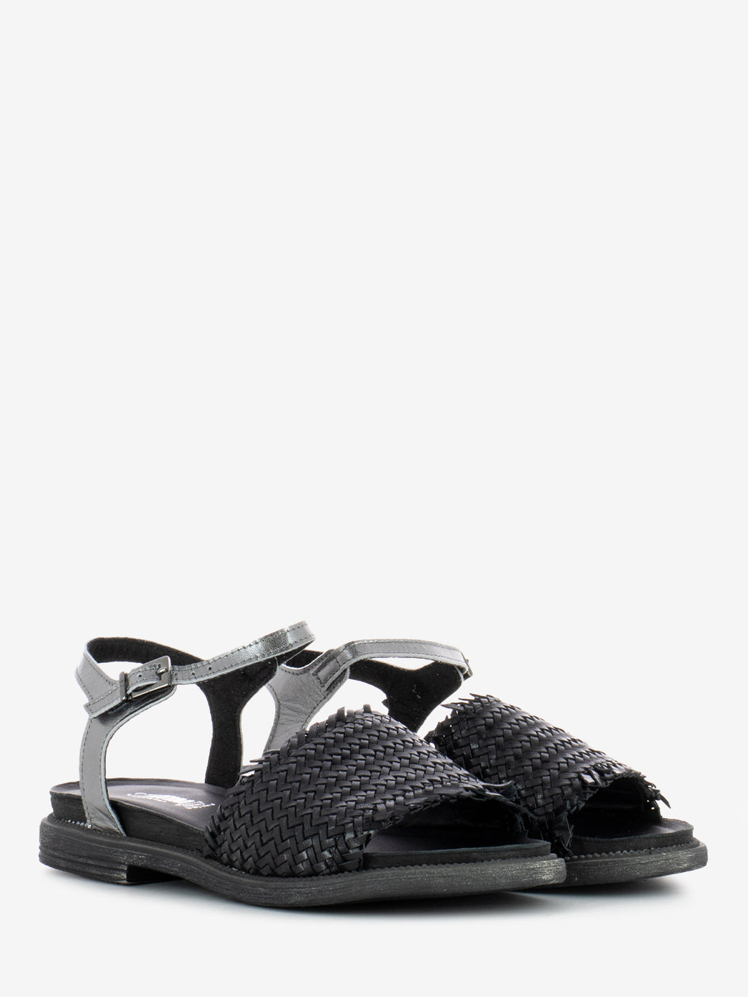 Black Braided Band Sandals