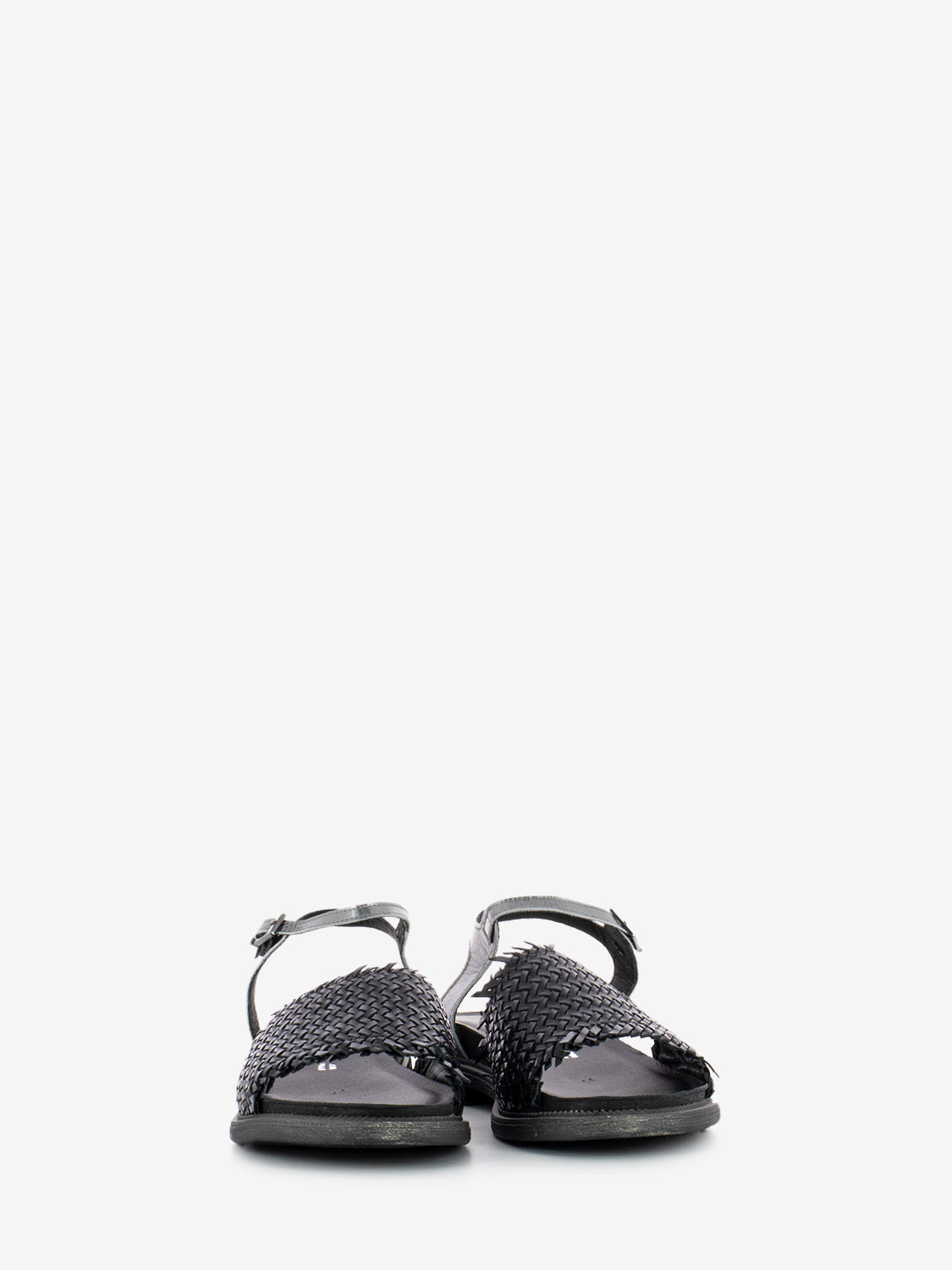 Black Braided Band Sandals