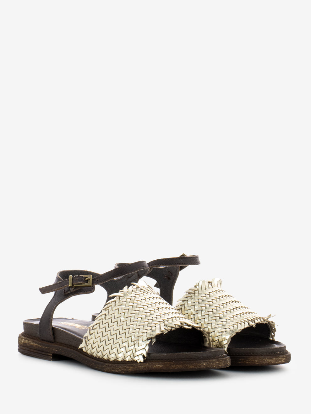 Platinum Braided Band Sandals