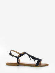 STIMM - Sandali con frangia in suede blu