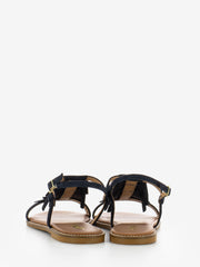 STIMM - Sandali con frangia in suede blu
