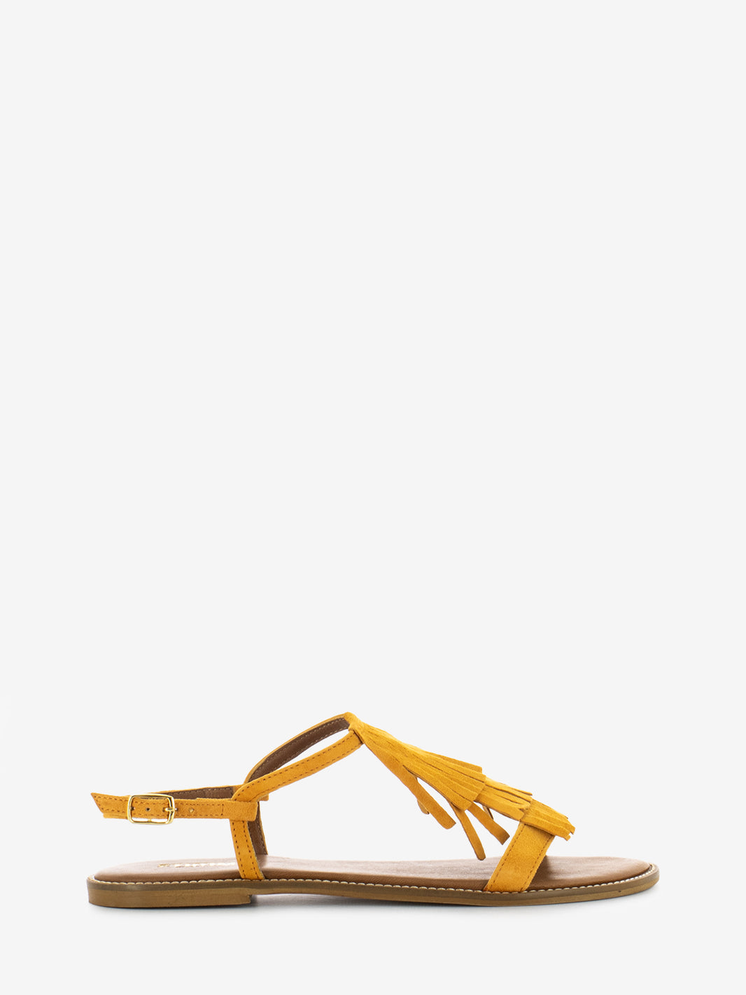 Mandarin Suede Fringe Sandals
