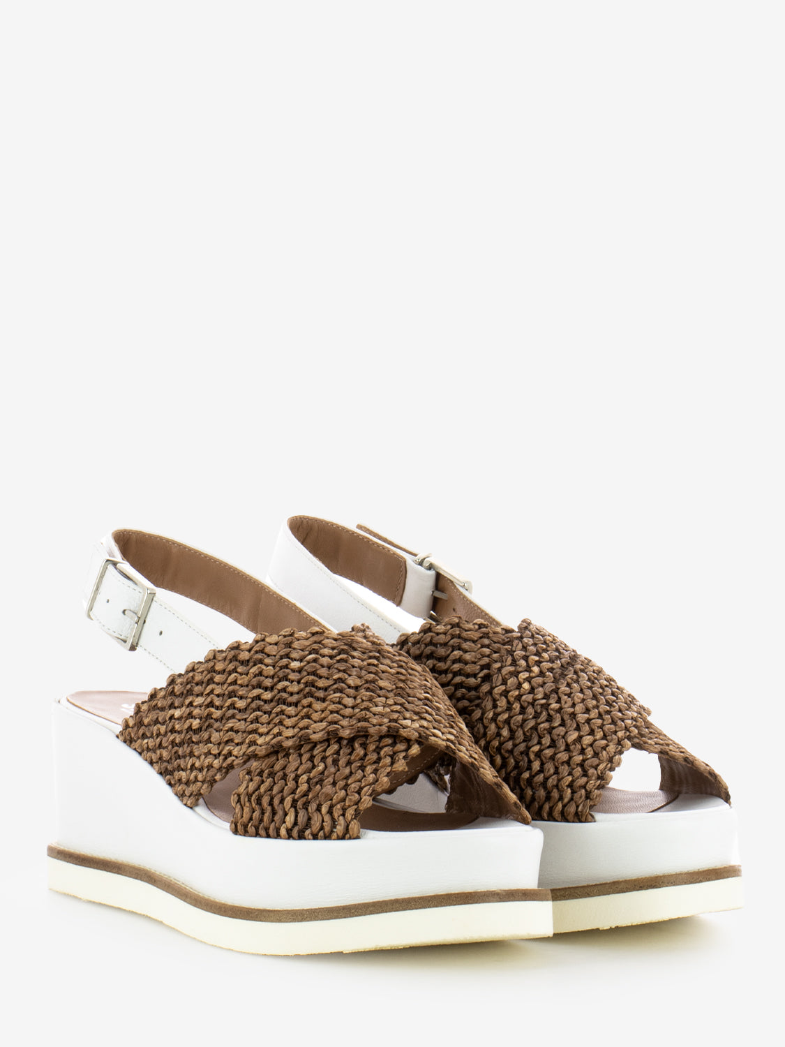 Sandali con zeppa ondel bruciato / flair bianco