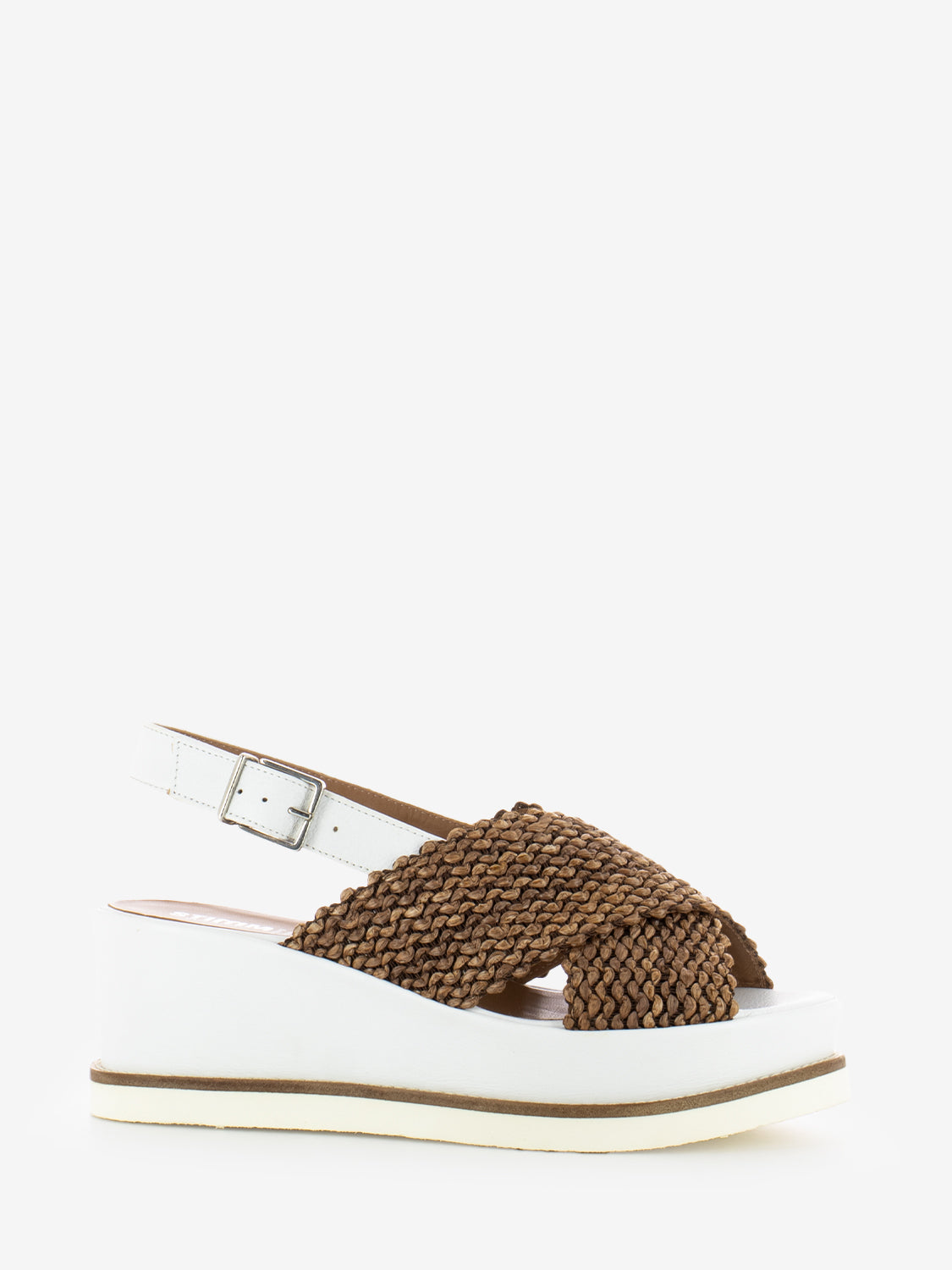 Sandali con zeppa ondel bruciato / flair bianco