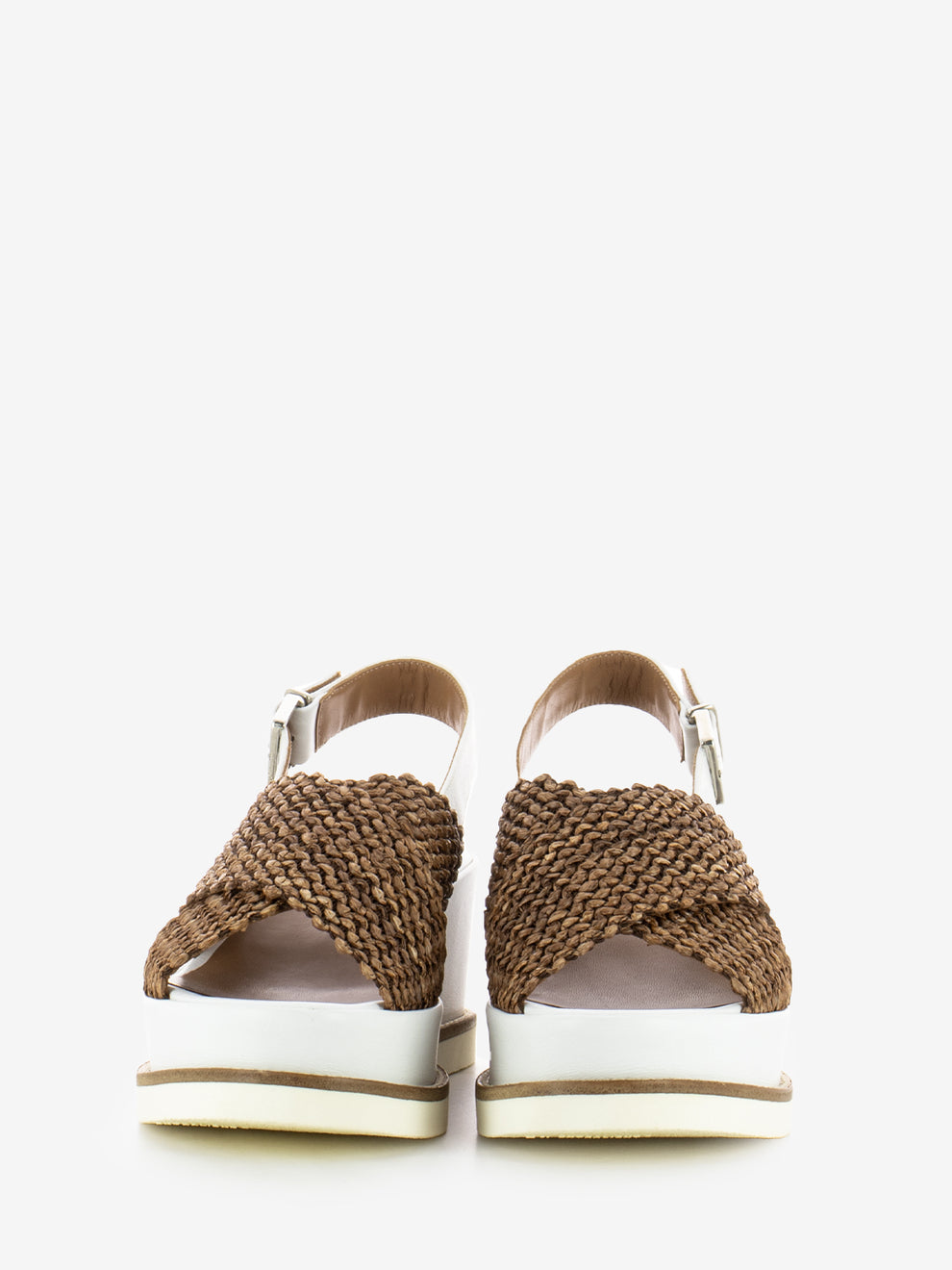 Sandali con zeppa ondel bruciato / flair bianco