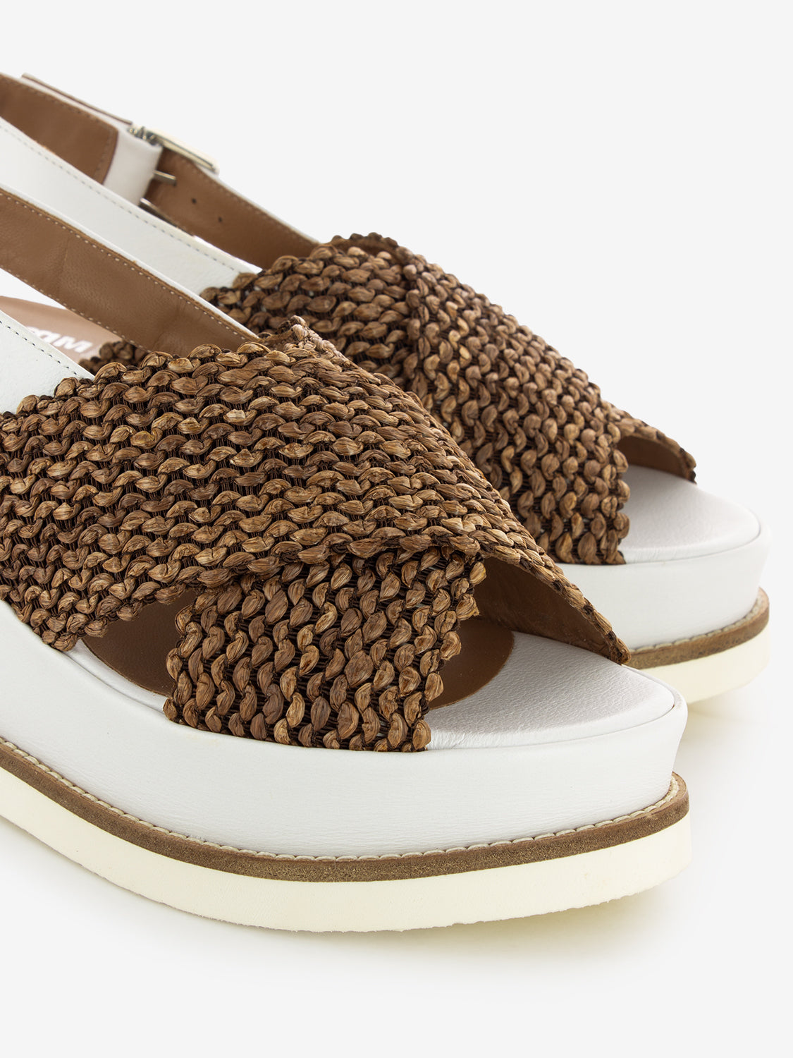 Sandali con zeppa ondel bruciato / flair bianco