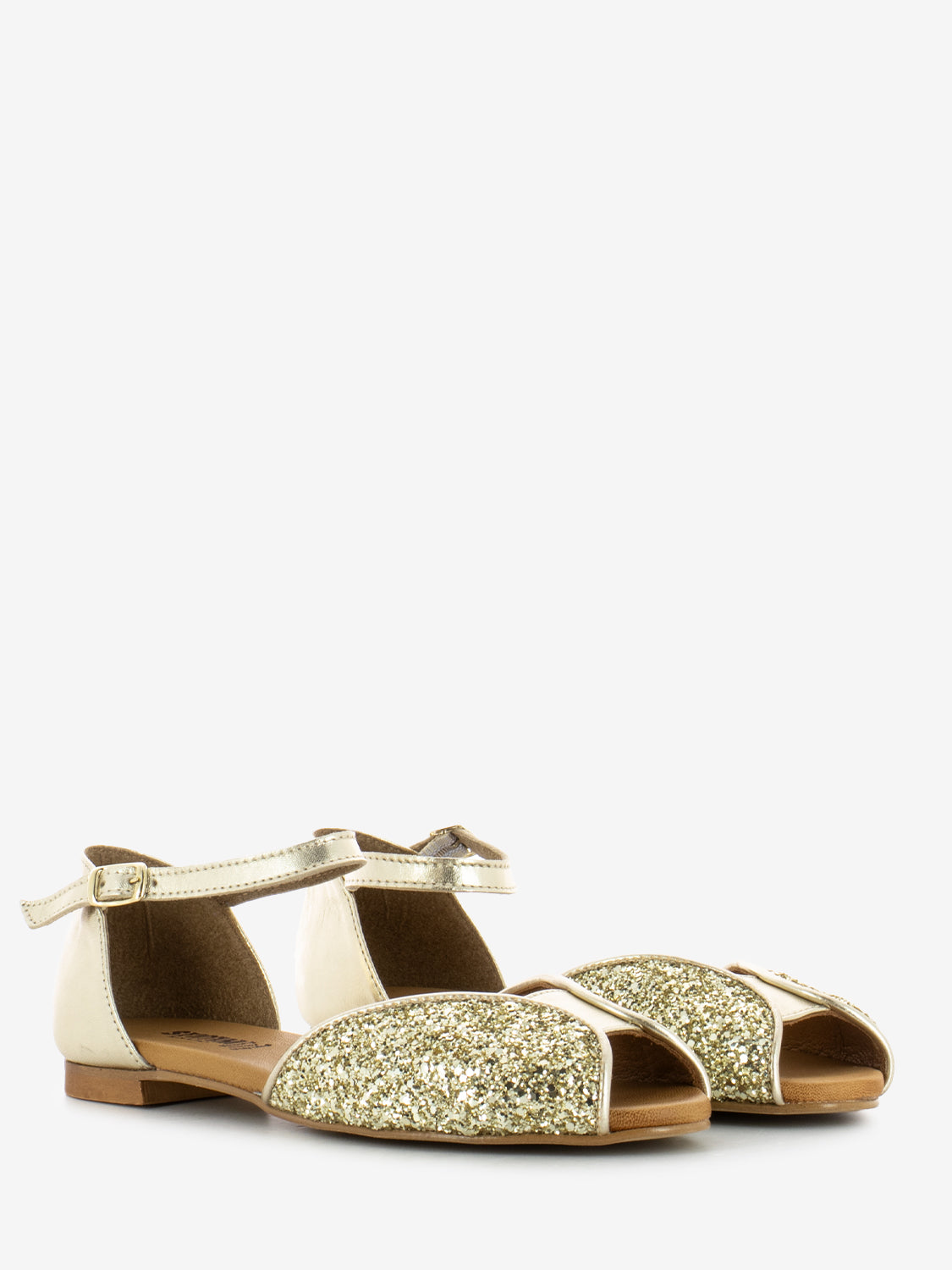 Platinum Glitter Sandals