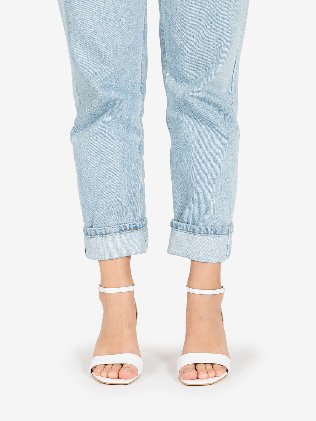 White nappa sandals