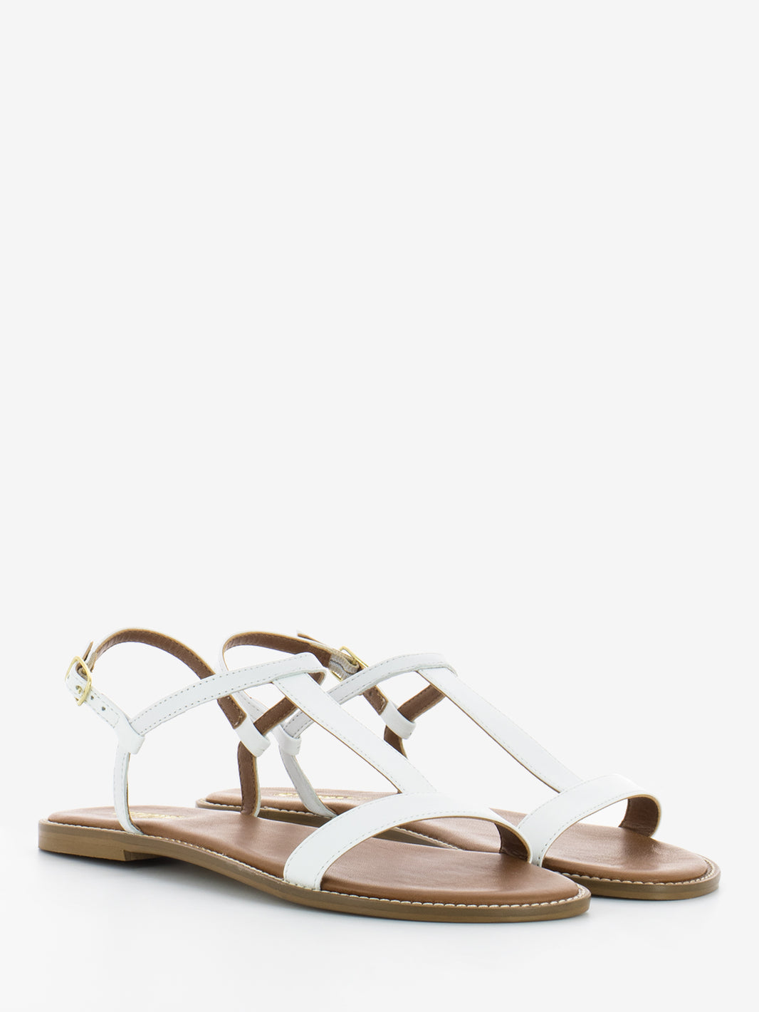 Sandali in pelle ad H bianchi