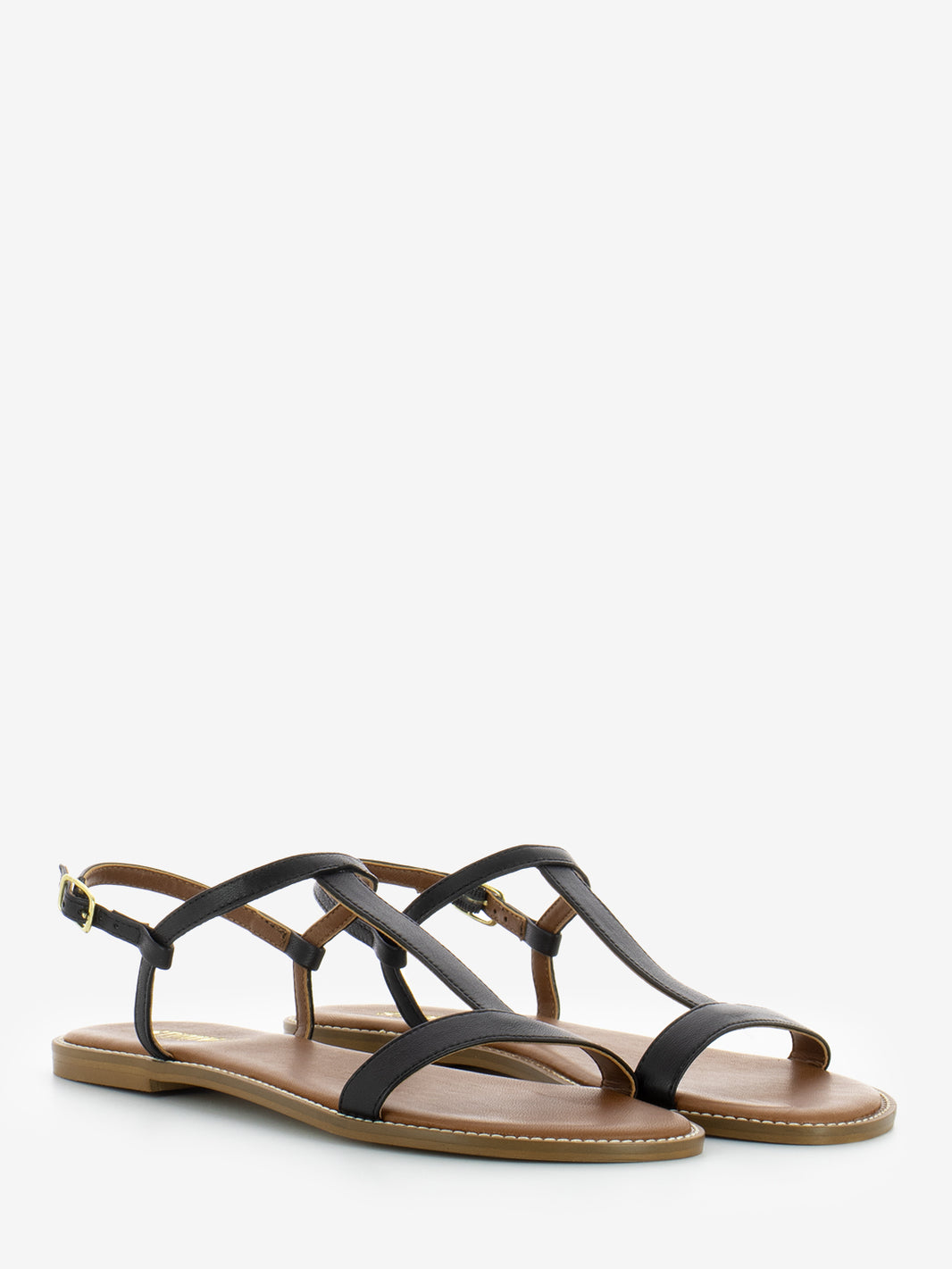 Sandali in pelle ad H neri