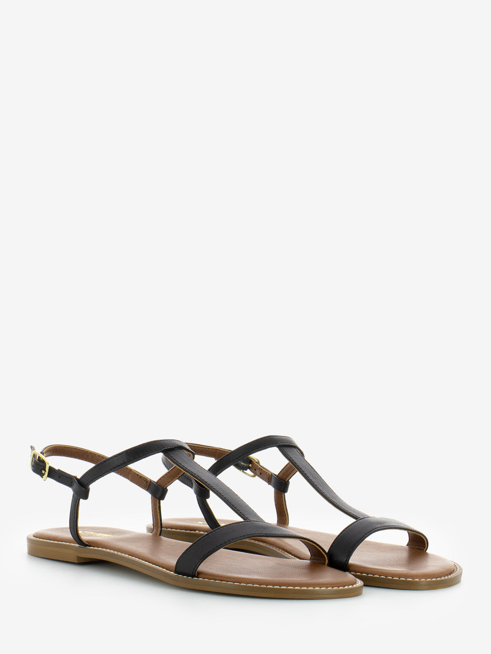 Black H-Leather Sandals