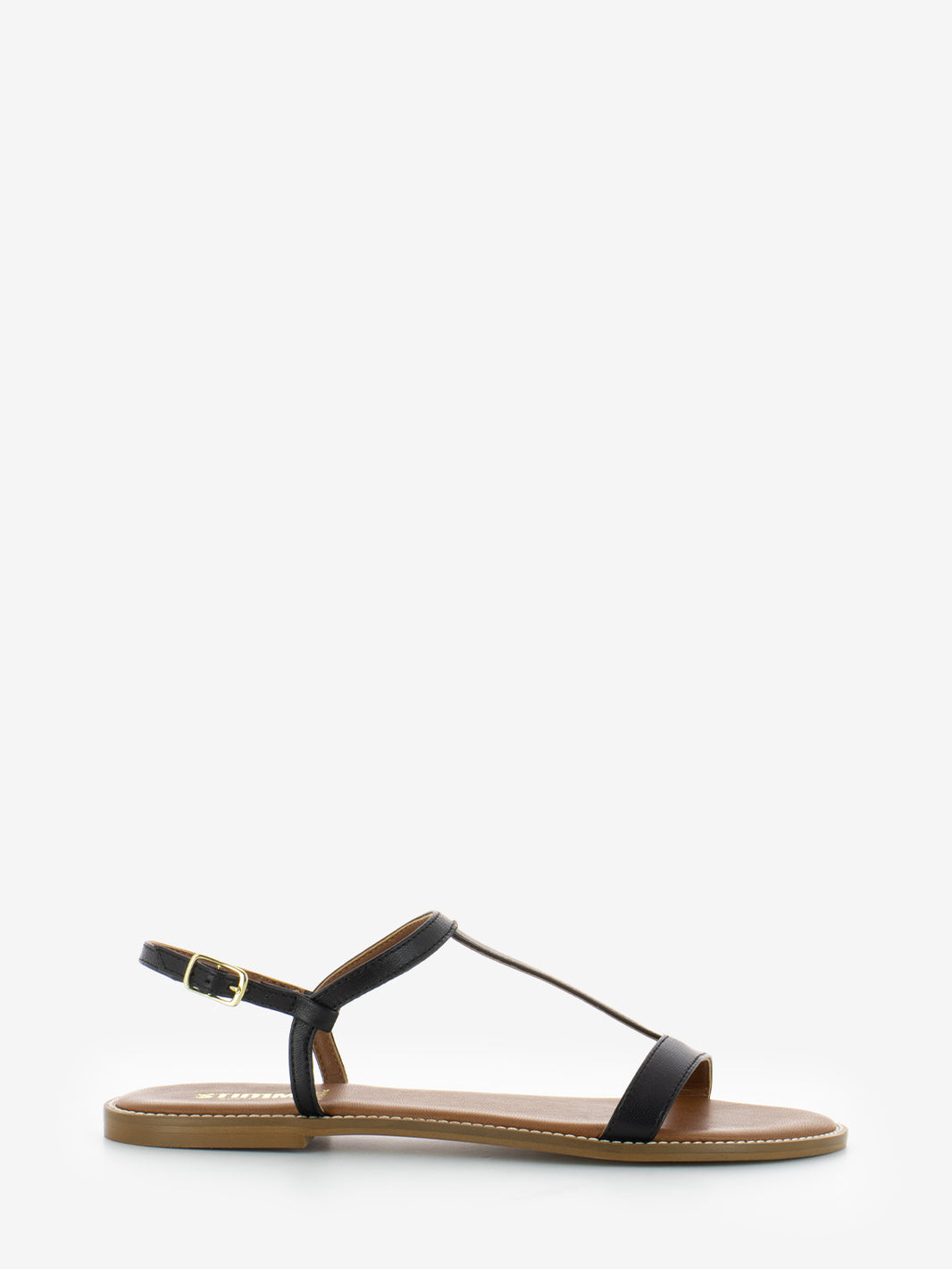 Sandali in pelle ad H neri