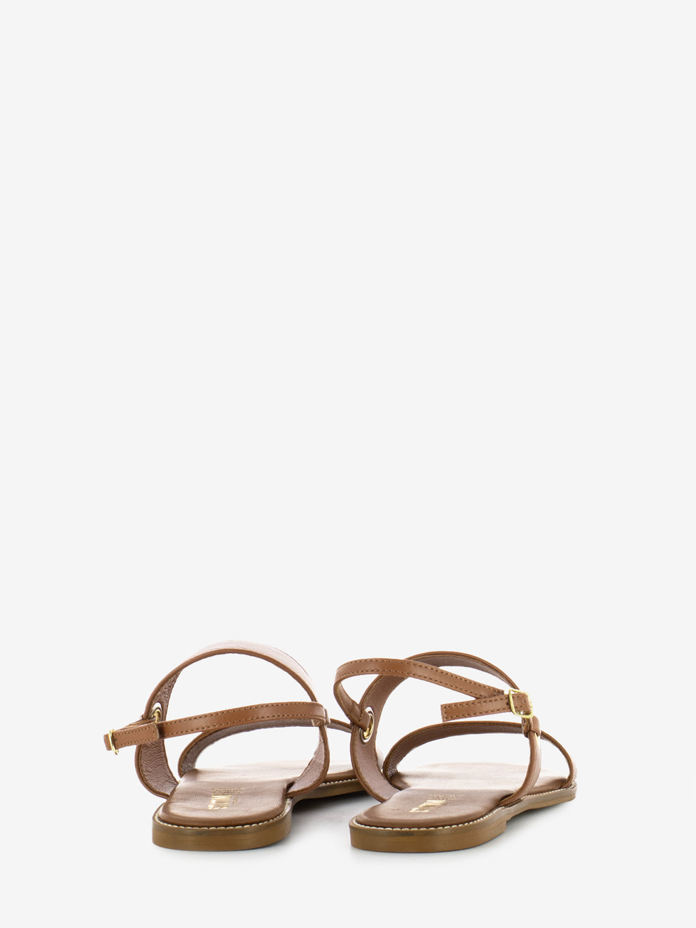 Leather sandals with leather straps