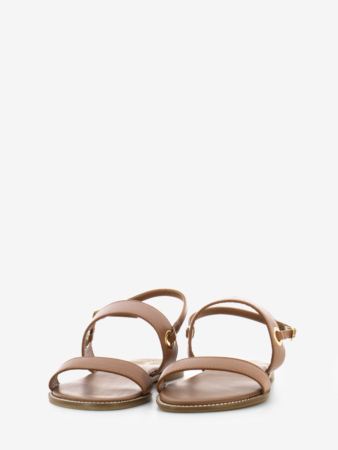 Leather sandals with leather straps
