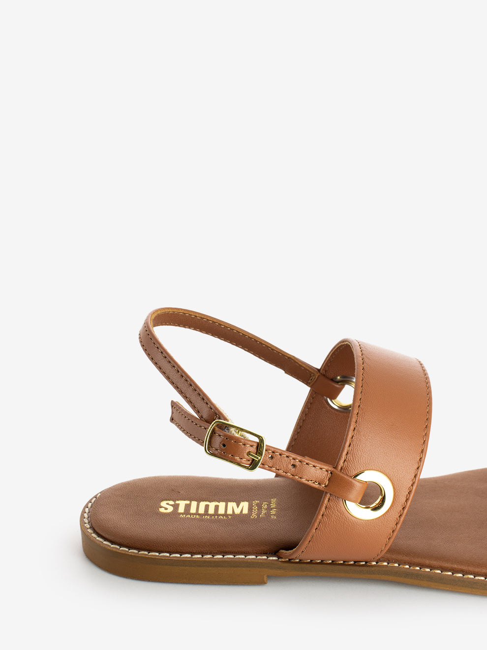 Leather sandals with leather straps