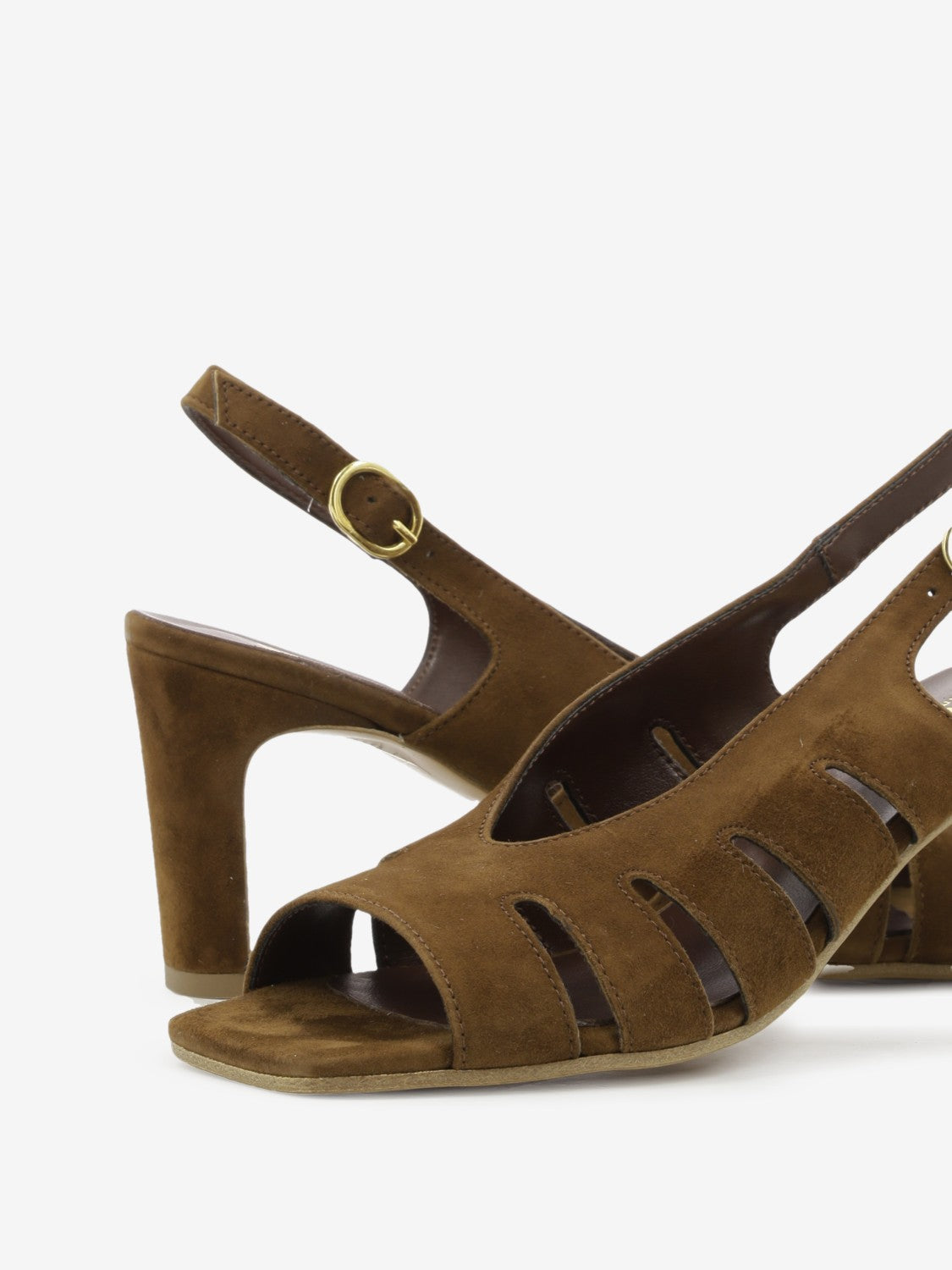 Sandali in suede choco