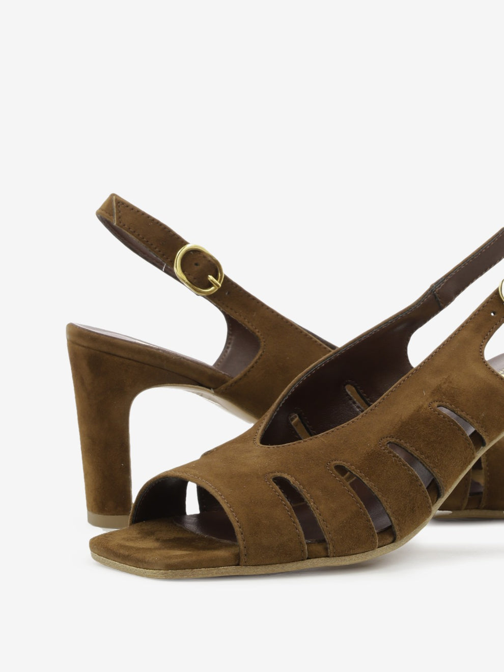 Sandali in suede choco