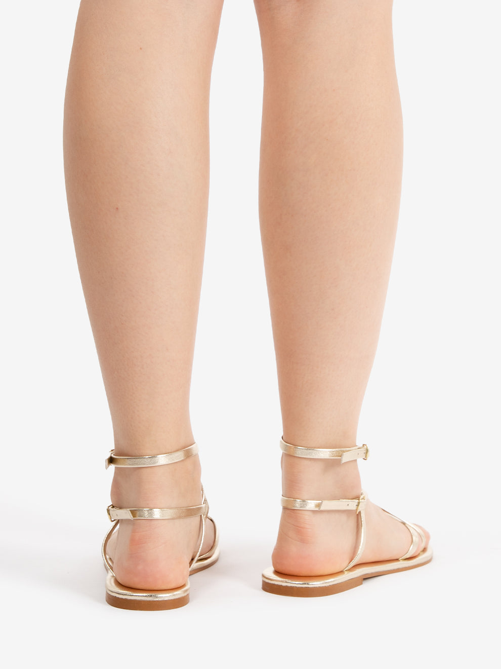 Platinum Leather Flip Flops