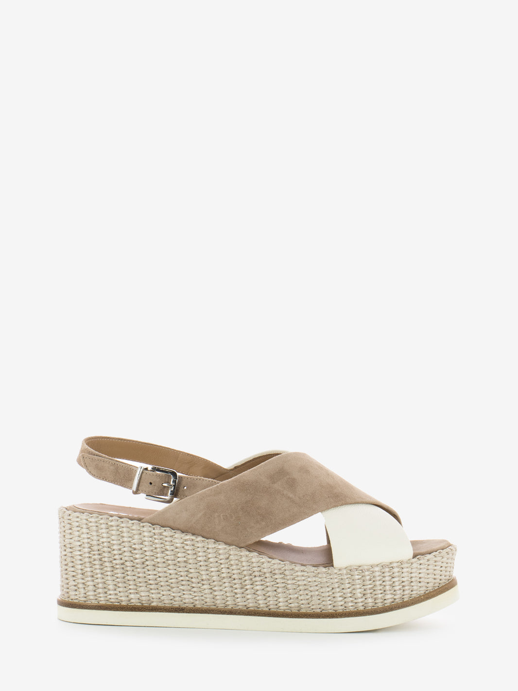 Jil wedge sandals milk / chestnut