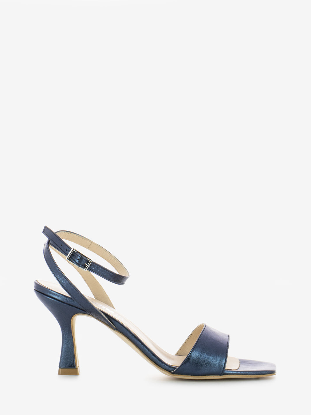 Sea blue laminated sandals