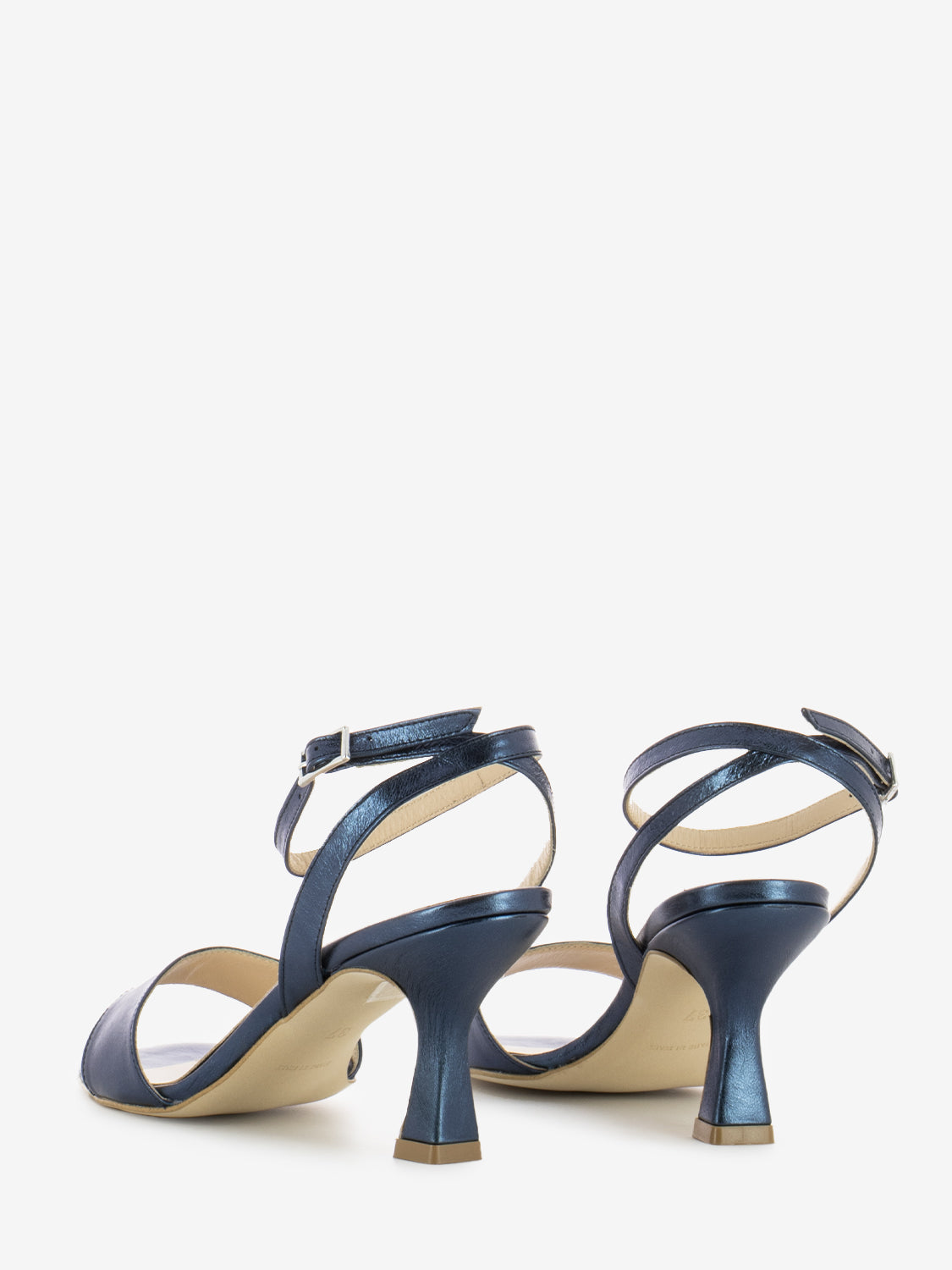 Sea blue laminated sandals