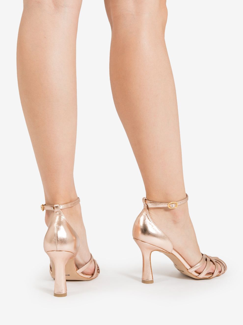 Copper Laminated Heel Sandals