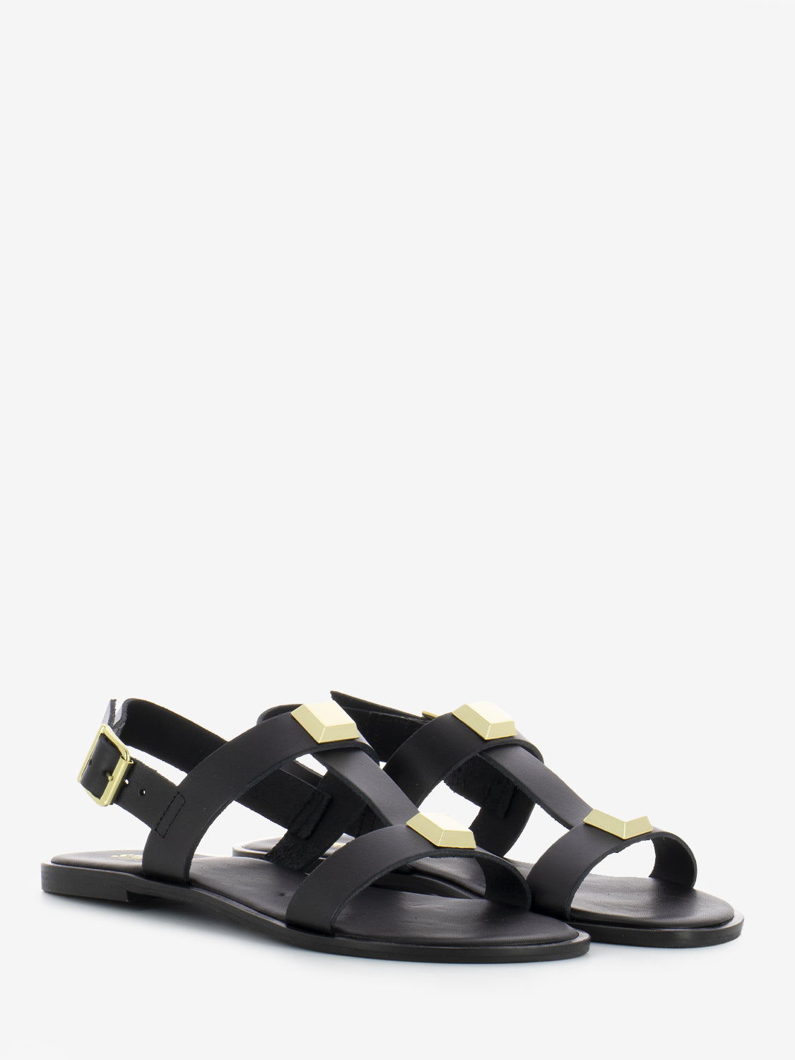 Black Viareggio sandals with maxi studs