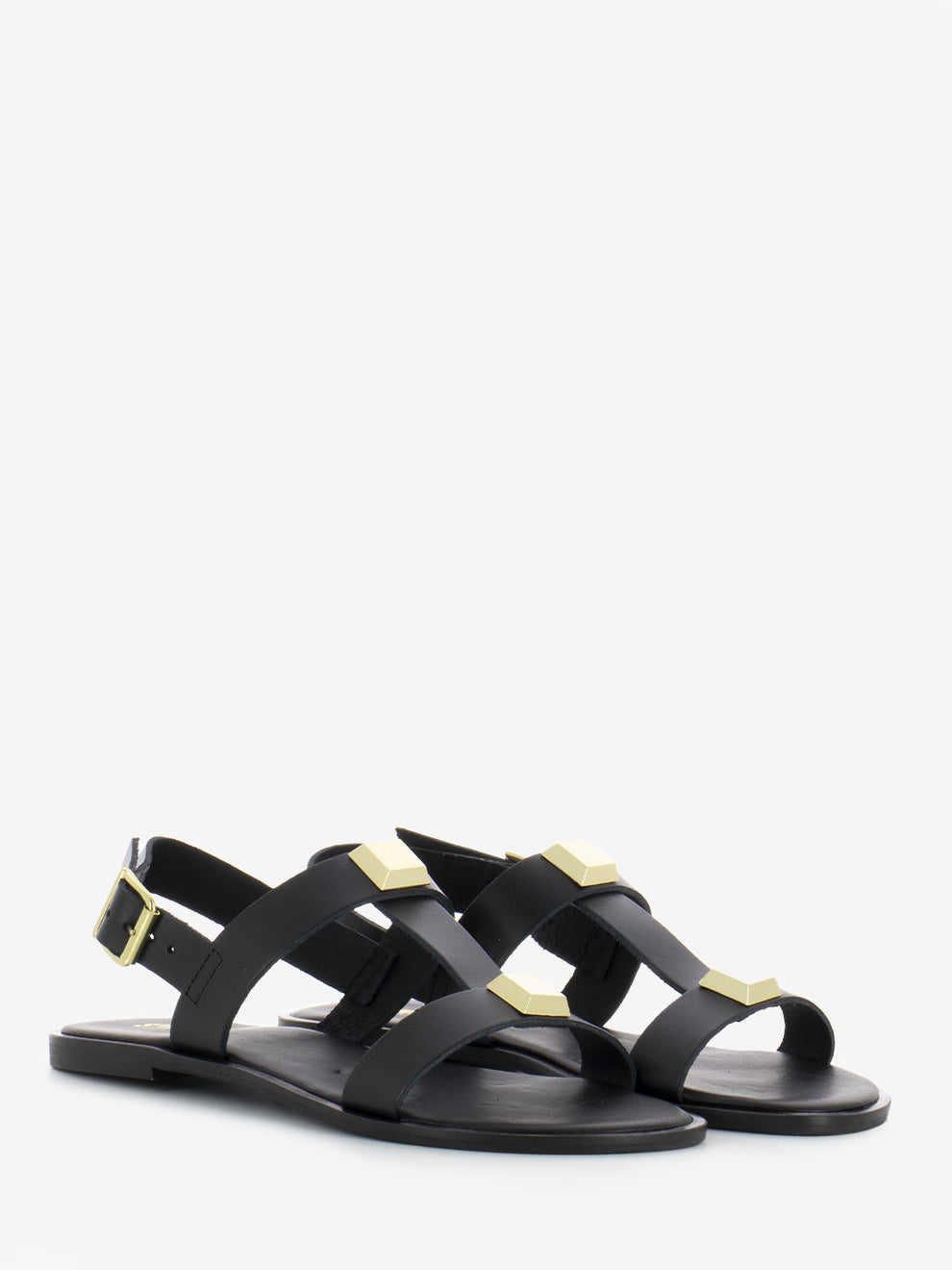 Black Viareggio sandals with maxi studs