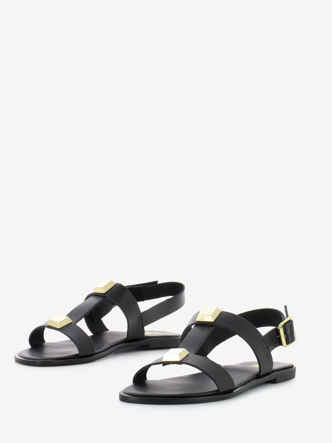 Black Viareggio sandals with maxi studs