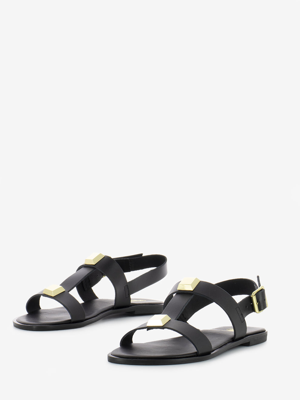 Black Viareggio sandals with maxi studs