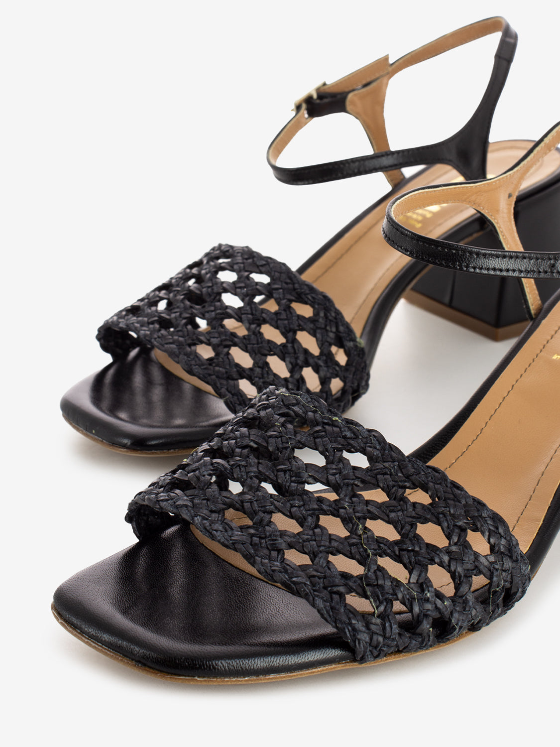 Sandali Roxana con fascia intrecciata nero
