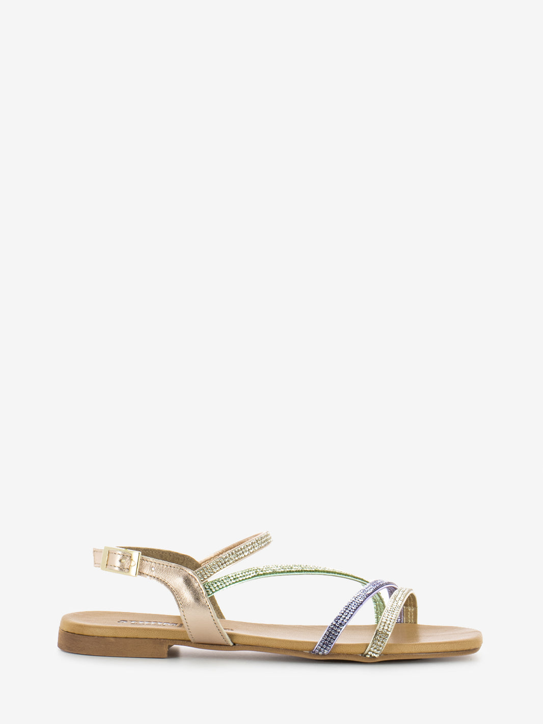 Sandali strass multicolor