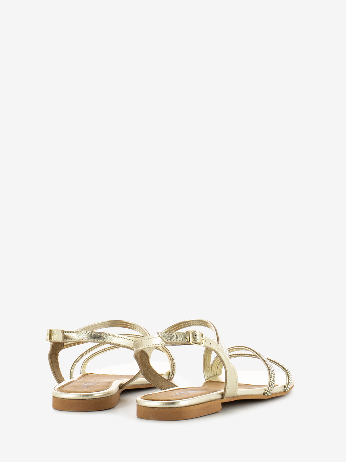 Platinum rhinestone sandals