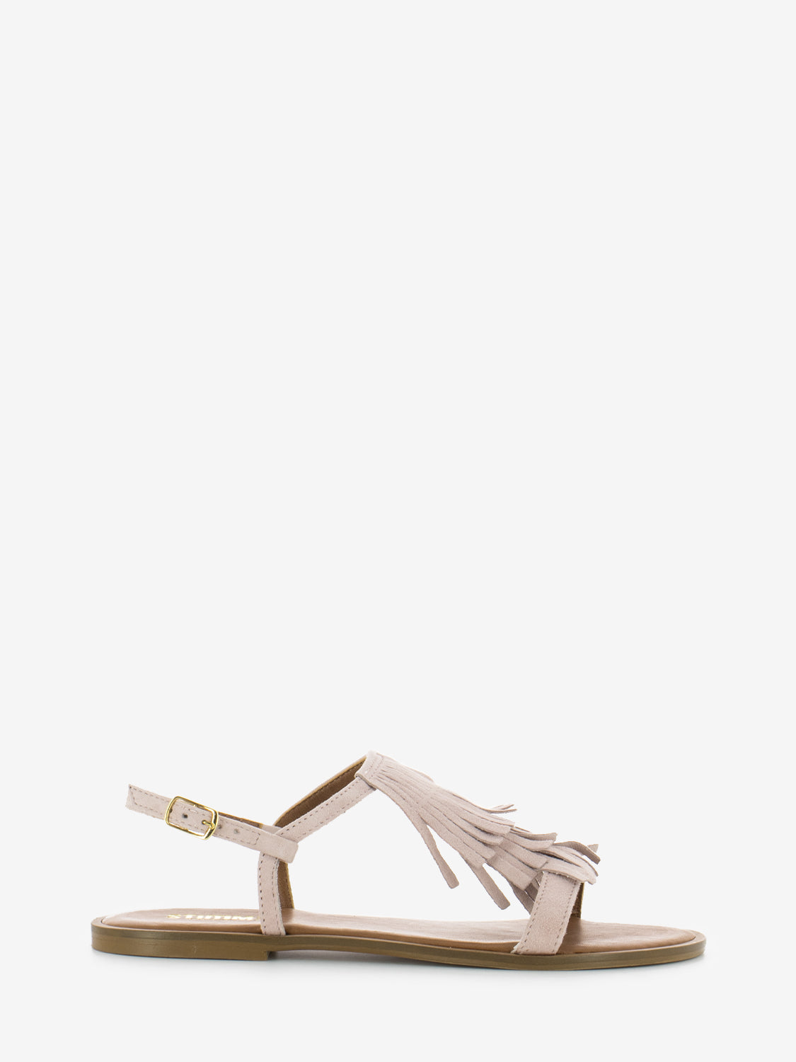 Viareggio suede sandals with pink fringes