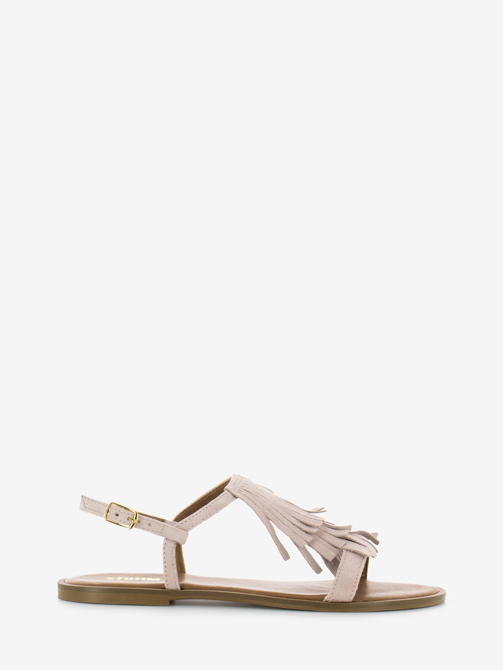 Viareggio suede sandals with pink fringes