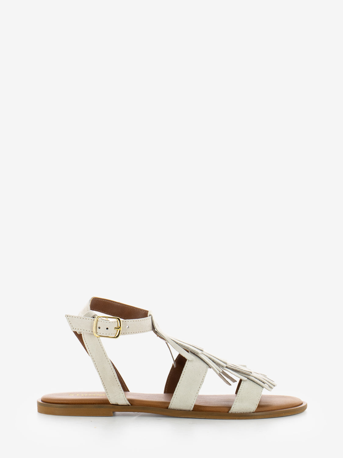 Viareggio suede sandals with fringes sand
