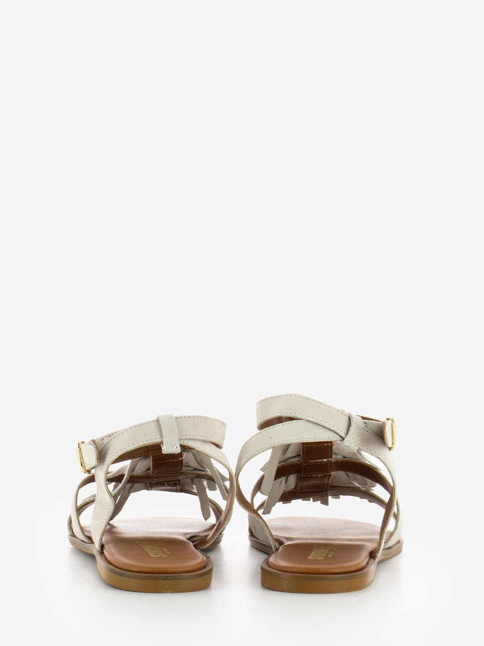 Viareggio suede sandals with fringes sand