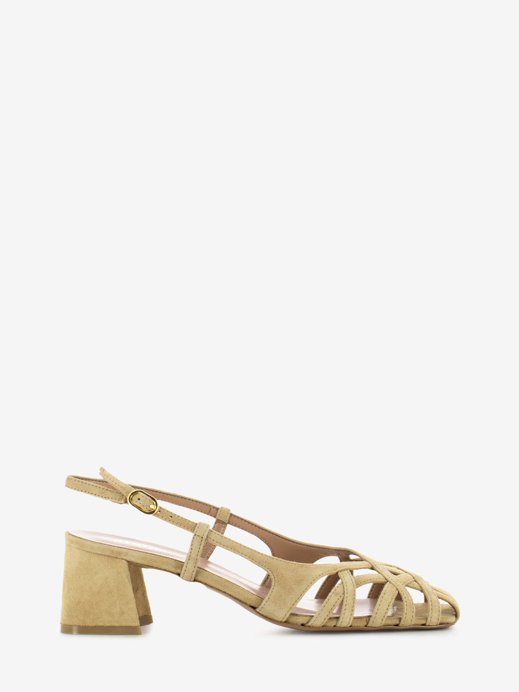 Sandalo a gabbia beige