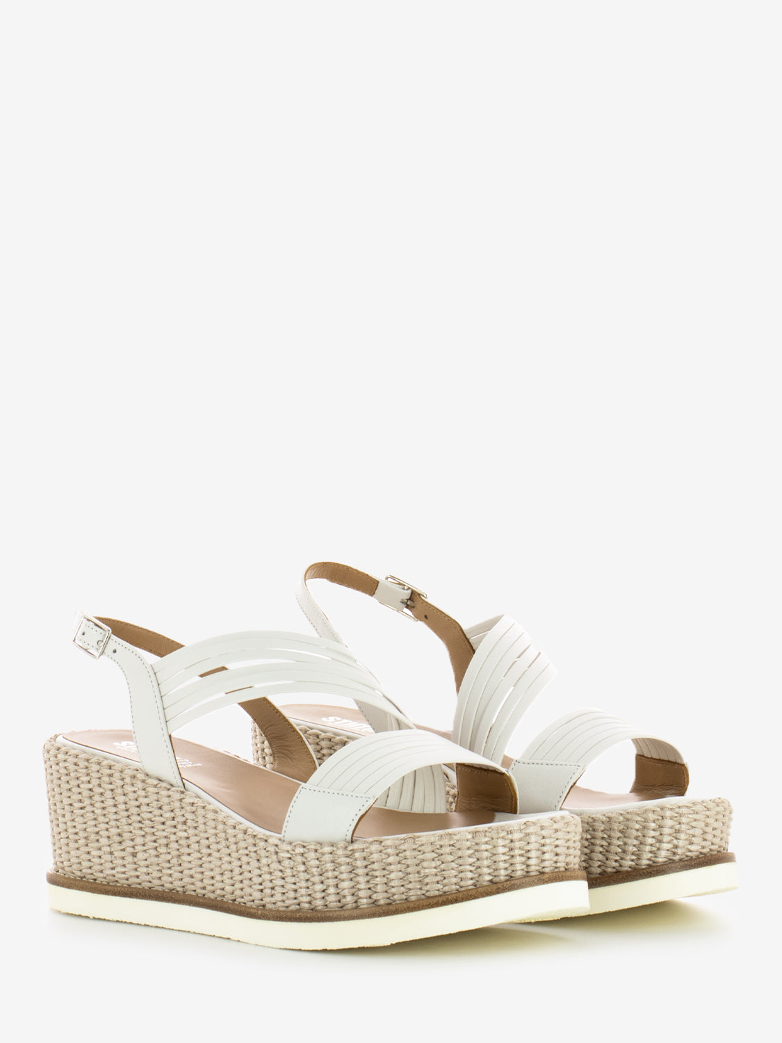 Plaster carved wedge sandal