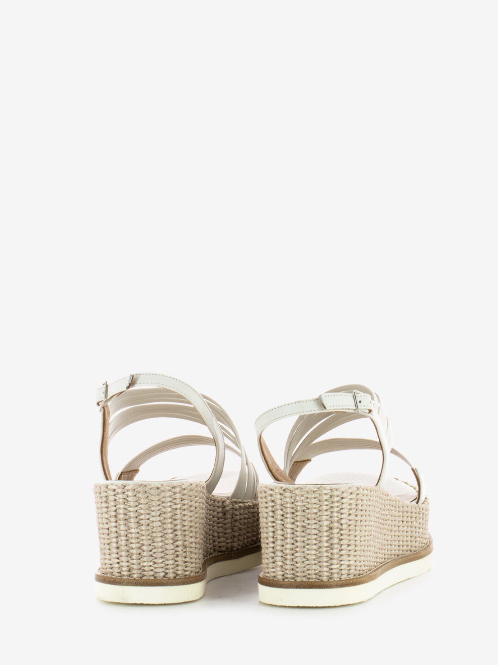 Plaster carved wedge sandal