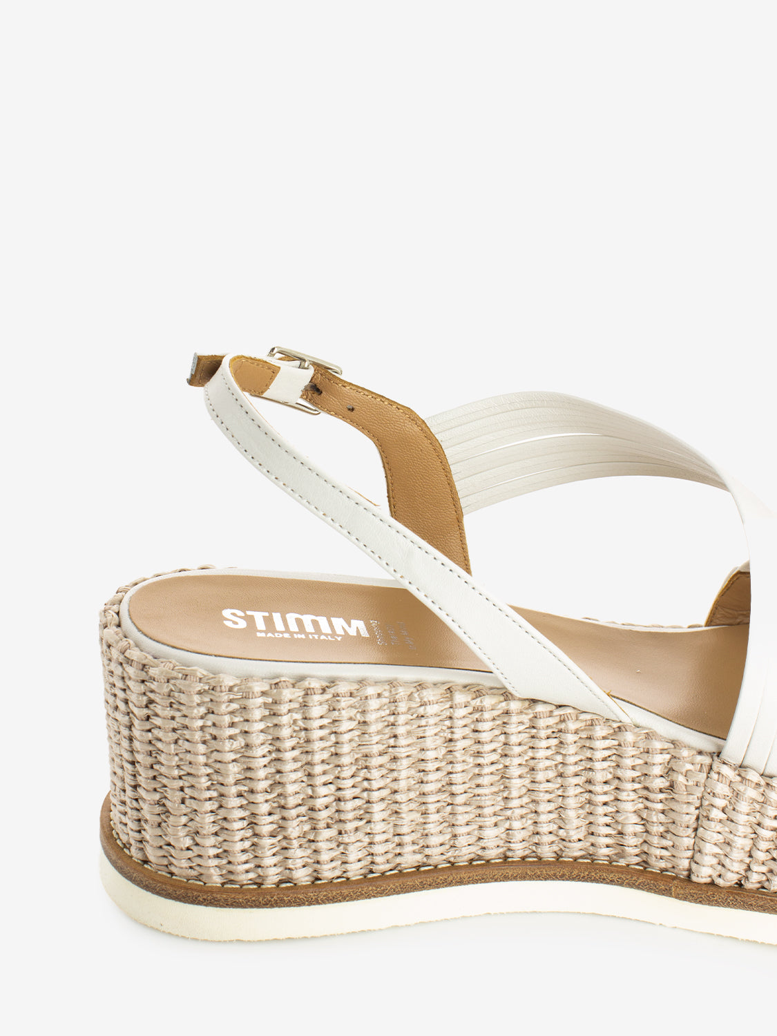 Plaster carved wedge sandal