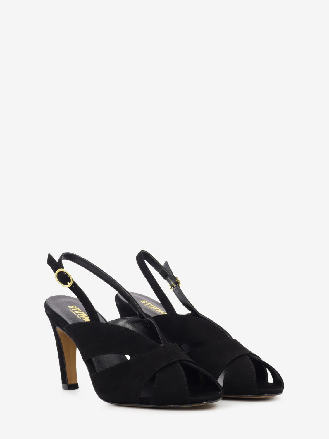 Black suede sandal