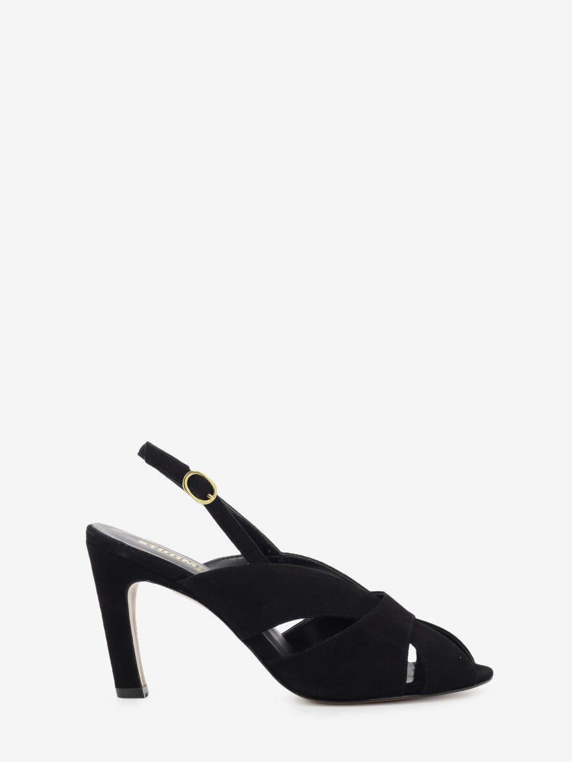 Black suede sandal