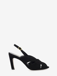 Black suede sandal