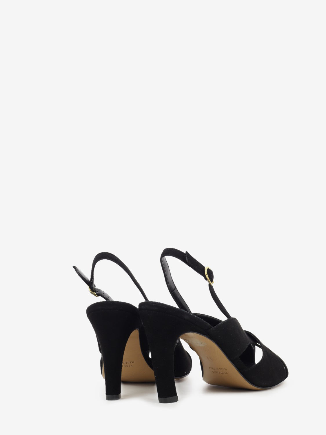 Black suede sandal